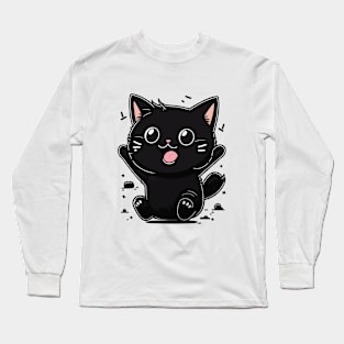 Cute Happy Kitten Long Sleeve T-Shirt